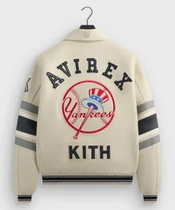 MLB World Series 2025 New York Yankees Jason Alexander Kith & Avirex White Varsity Jacket