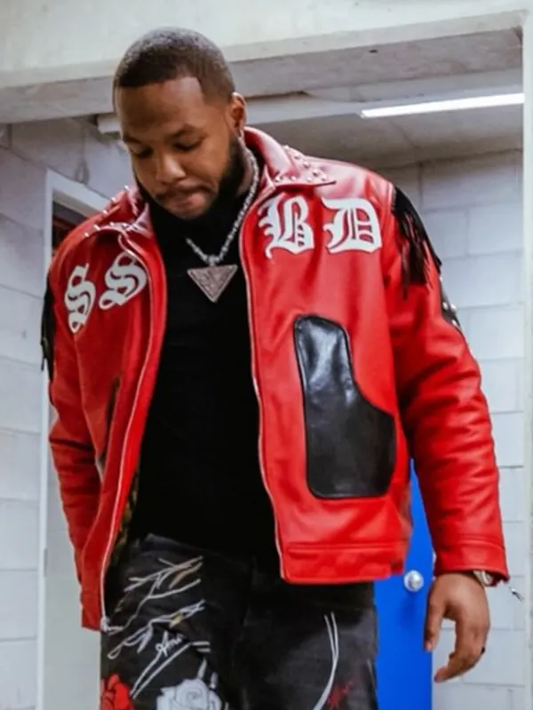 MLB World Series ALCS Toronto Blue Jays Vladimir Guerrero Jr. 1of1 Red Cactus Leather Jacket