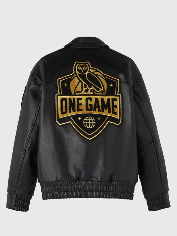 National Basketball Association Season 2025 One Game International Black Leather Jacket