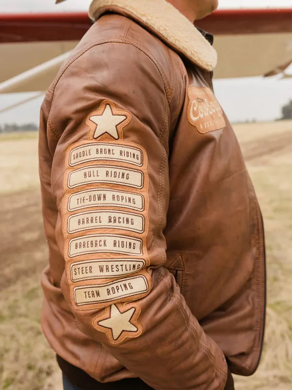 Professional Rodeo Cowboys Association 2025 NFR Las Vegas Unisex Leather Bomber Jacket