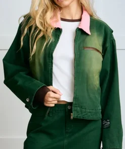 Rodeo Western Green Cotton Barn Jacket