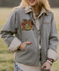 Rodeo Women Run Fast Rosita Grey Cotton Jacket