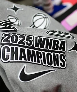 WNBA Champions No Luck Needed A’JA Wilson Las Vegas Aces Wool and Leather Varsity Jacket