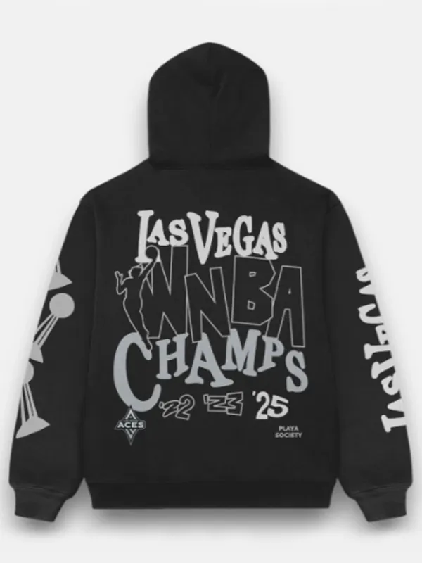 WNBA Finals Championship 2025 Las Vegas Aces Black Pullover Hoodie For Men and Women