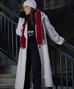 A Keller Christmas Vacation Eden Sher White Trench Coat