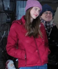 A Merry Little Ex-Mas Sienna Holden Red Puffer Jacket