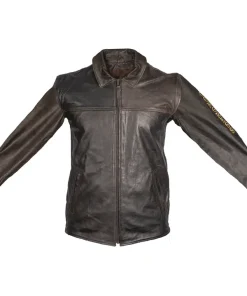 All American Quarter Horse Congress 2023 Unisex Distressed Brown Leather Jacket
