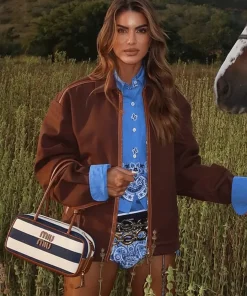 Camila Coelho MiuMiu Ranch Girl Brown Jacket
