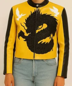 Dua Lipa Buenos Aires 2025 Dragon Leather Jacket