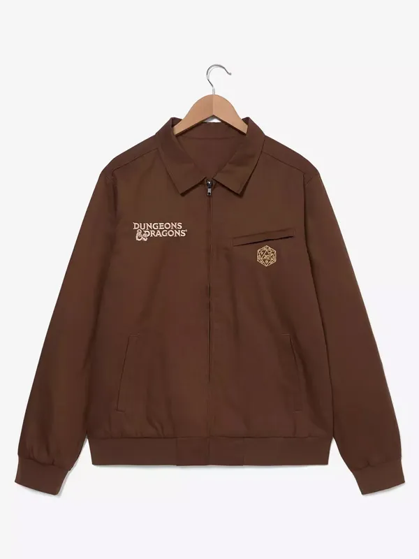 Dungeons & Dragons Game Dungeon Master Unisex Brown Cotton Bomber Jacket