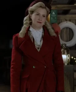 Ella A Newport Christmas 2025 Ginna Claire Mason Red Wool Coat For Christmas Party