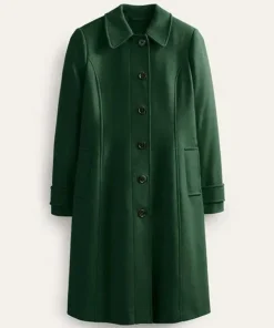 Ella A Newport Christmas 2025 Movie Ginna Claire Mason Green Wool Durham Blend Coat