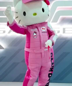 F1 Academy x Hello Kitty and Friends 2025 Pink Hello Kitty Quilted Jump Suit For Women