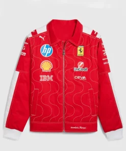 F1 Scuderia Ferrari 2025 Red Monza Jacket