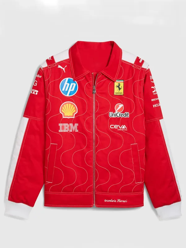 F1 Scuderia Ferrari 2025 Red Monza Jacket