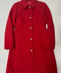 Ginna Claire Mason Movie A Newport Christmas 2025 Ella Red Wool Coat