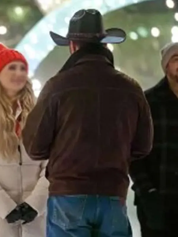 Movie A Royal Montana Christmas 2025 Warren Christie Brown Jacket
