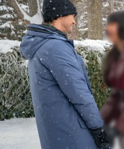 Oliver Hudson 2025 Movie A Merry Little Ex-Mas Everett Holden Grey Jacket