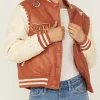 Rodeo Blue B Leather Varsity Jacket