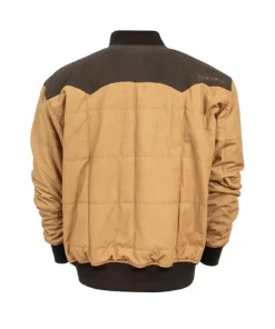 Rodeo Cowboy Style Western Unisex Brown Cotton Bomber Jacket