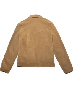 Rodeo Western Mustang Horse Embroidery Brown Suede Leather Jacket For Men and Women