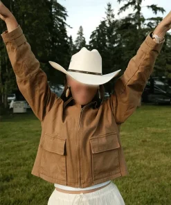 Shop Rodeo Las Vegas Cowgirl Women's Brown Cotton Jacket
