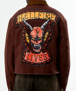 Stranger Things S05 Hellfire Lives Brown Garage Jacket