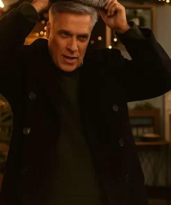 The Christmas Ring Kelsey Grammer Black Wool Coat