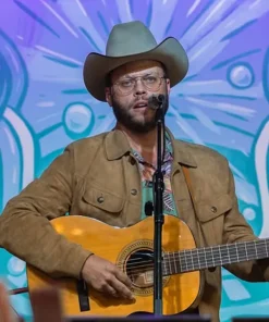 Vinyl Tap Nashville Charley Crockett Brown Suede Jacket