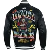 LMB Oaxaca Warriors Black Satin Varsity Jacket