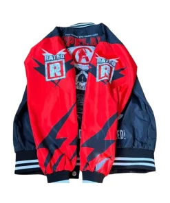 All Elite Wrestling Adam Copeland Rated R And Supercharged Satin Varsity Jacket