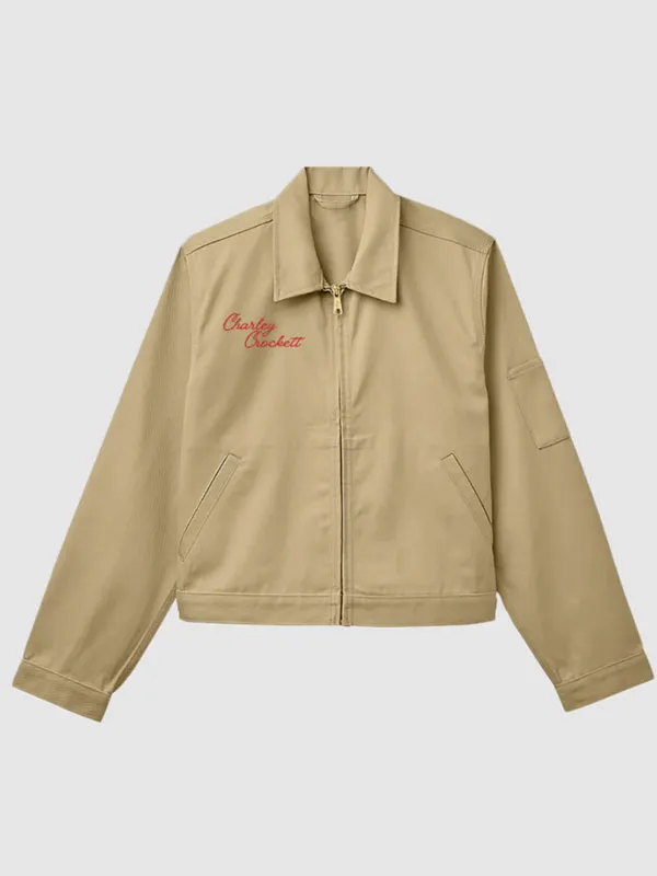 Charley Crockett Lone Star Rider Texas, 1984 Women’s Tan Cropped Work Jacket