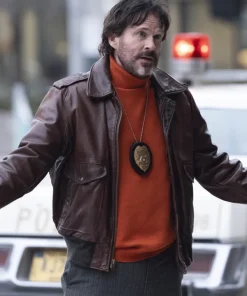 Dead Man's Wire Cary Elwes Brown Leather Jacket