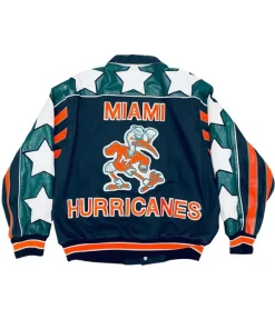 Fat Joe Miami Hurricanes Unisex Leather Jacket