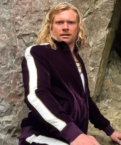 Jack O'Connell 2026 Movie 28 Years Later The Bone Temple Jimmy Crystal Purple Velvet Track Jacket