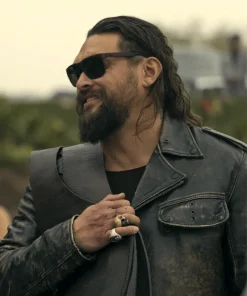 Jason Momoa 2026 Movie The Wrecking Crew Jonny Leather Jacket