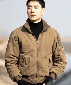 Lee Je-hoon 2021 TV Series Taxi Driver Kim Do-gi Brown Cotton Bomber Jacket