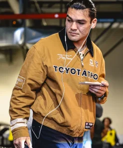 Los Angeles Rams Puka Nacua Toyota USA Toyotathon Brown Cotton Jacket For Men and Women