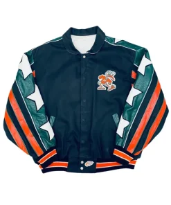 Miami Hurricanes Football Team Fat Joe 1990 Jeff Hamilton Unisex Leather Jacket