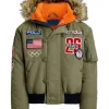 Olympic 2026 Team USA Green Bomber Hooded Jacket