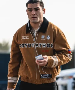 Puka Nacua Toyotathon Brown Cotton Jacket