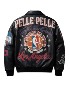 2026 NBA All-Star Game Los Angeles 75TH Diamond Anniversary Limited-Edition Black Leather Jacket