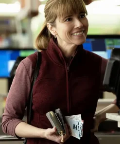 DTF St. Louis Linda Cardellini Maroon Vest
