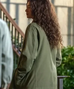 Emma-Harwood-The-Drama-2026-Movie-Zendaya-Green-Cotton-Jacket
