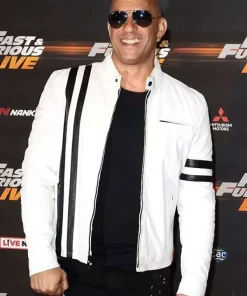 Fast And Furious Live Vin Diesel White Moto Jacket