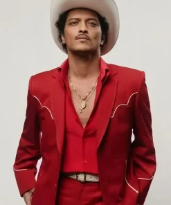 Bruno Mars Risk It All Unisex Red Country Western Suit