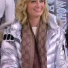 Caroline Channing 2 Broke Girls S04 Beth Behrs Silver Hooded Puffer Jacket