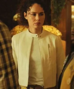 Cross S02 Amielynn Vega White Leather Jacket