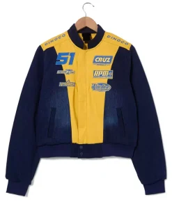 Disney Pixar Cars 3 Cruz Ramirez Cropped Denim Moto Jacket