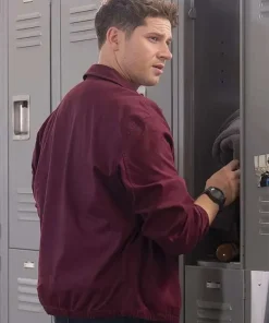 Evan Buckley TV Series 9-1-1 Oliver Stark Burgundy Cotton Jacket